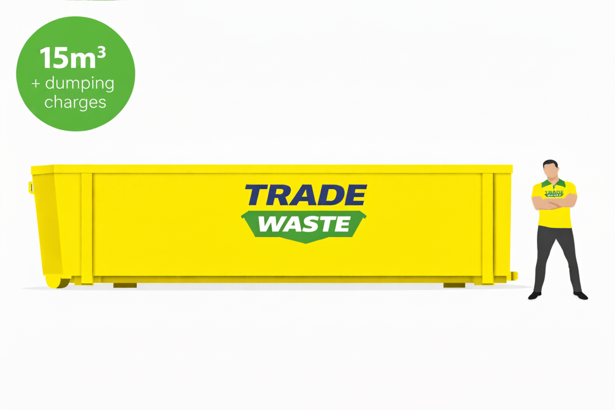 15m3 General Waste Hook Bin + 3000kg waste allowance