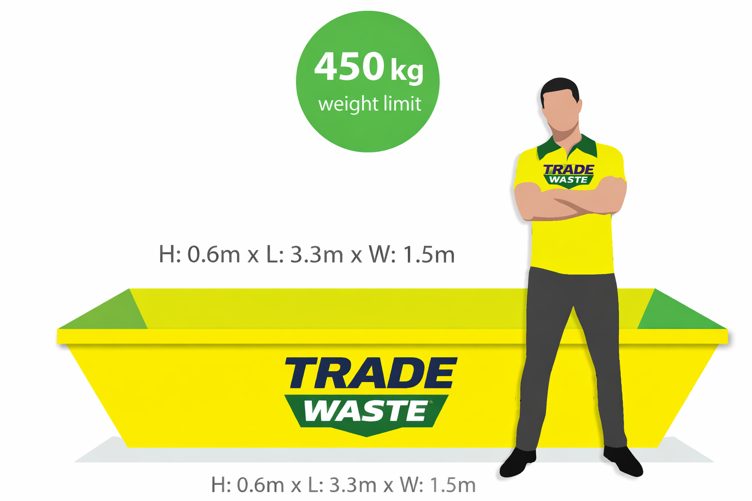 3m3 General Waste Skip