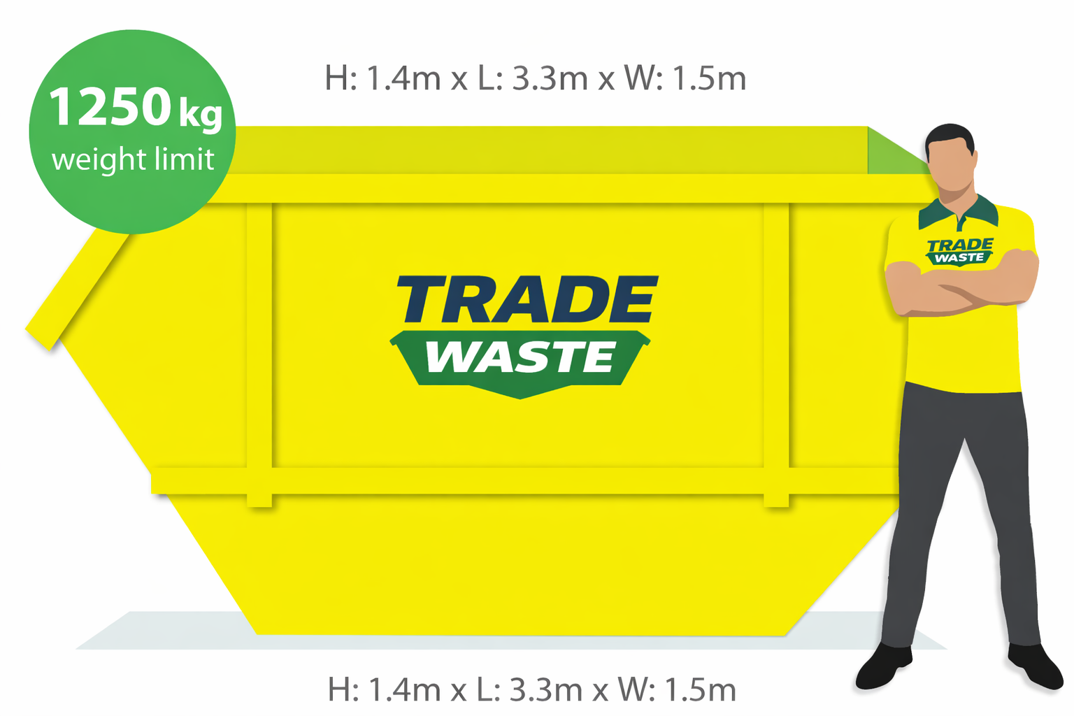 9m3 General waste skip